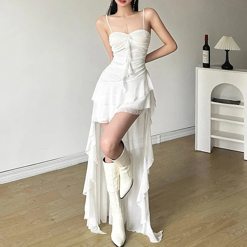 White Gothic Midi Dress